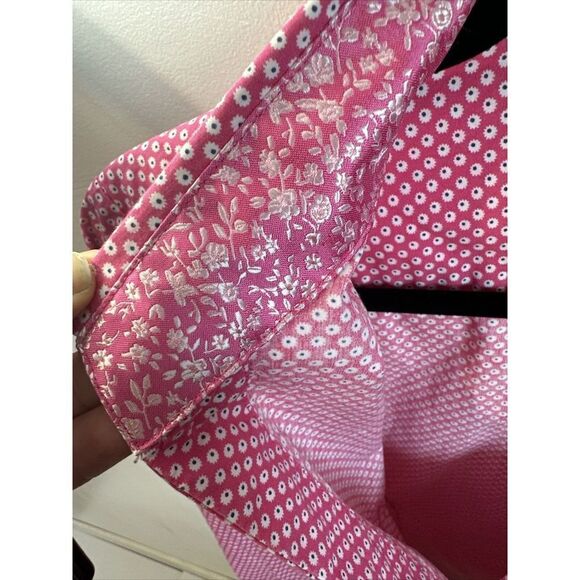 English Laundry Pink Barbie Pink Button‎ Up polka dot eye Womans 10 - Picture 8 of 13
